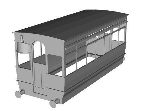 Shropshire and Montgomery Railway Original Gazelle Coach 1/100 scale