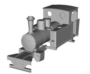 Hunslet 4-6-0T narrow gauge loco 1/55 scale