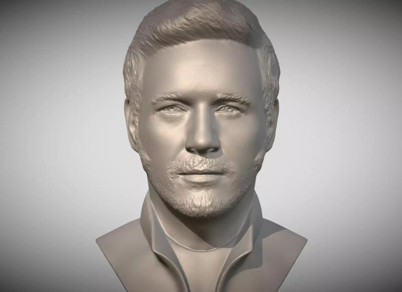 Star-Lord Chris Pratt bust 3D printing ready stl obj formats