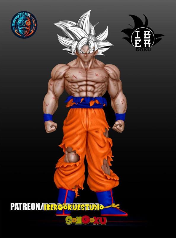SonGoku Ultra Instinto em escala 1/1 Cortado e com Encaixes