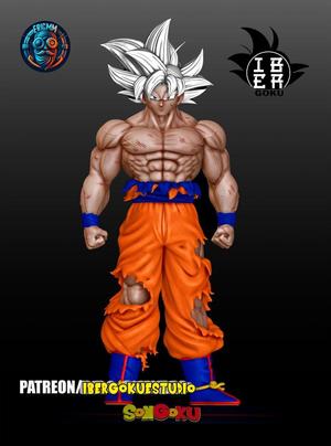 SonGoku Ultra Instinto em escala 1/1 Cortado e com Encaixes