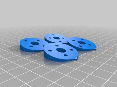 Parametric tilted motor mount  for quadcopter