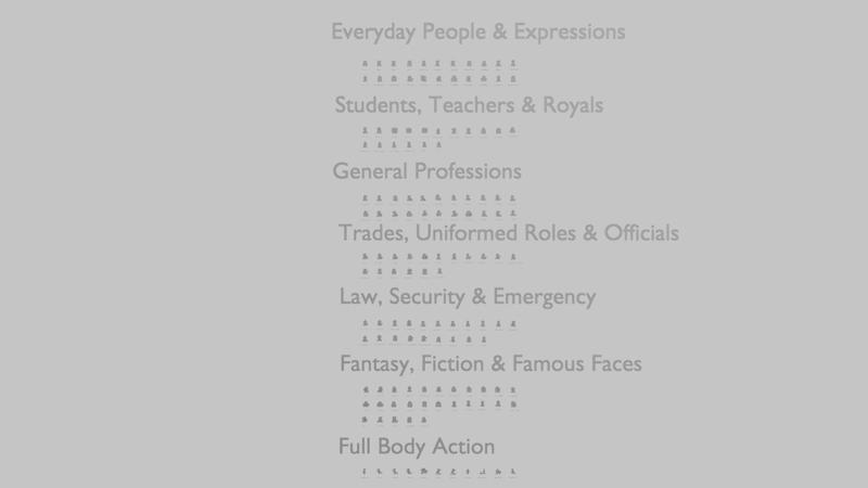 🧑‍🎨 Character Icon Emoji Pack – 3D Printable (136 Unique Emojis)