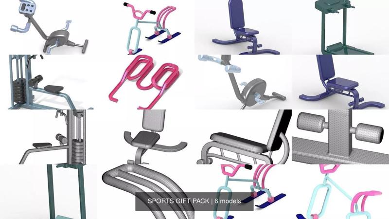 SPORTS GIFT PACK 3D Model Collection