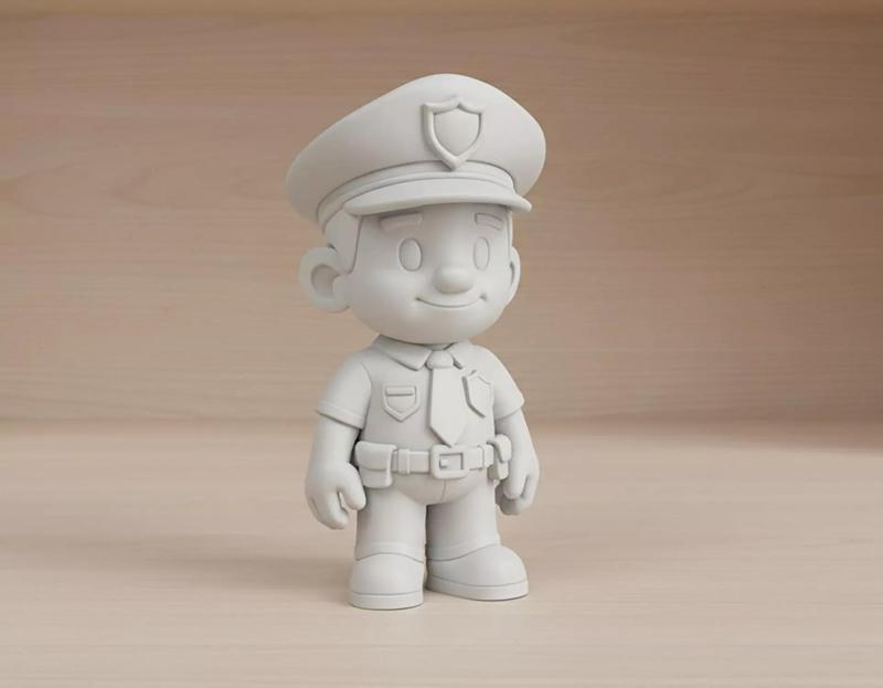 Cartoon Policeman 3D Printable