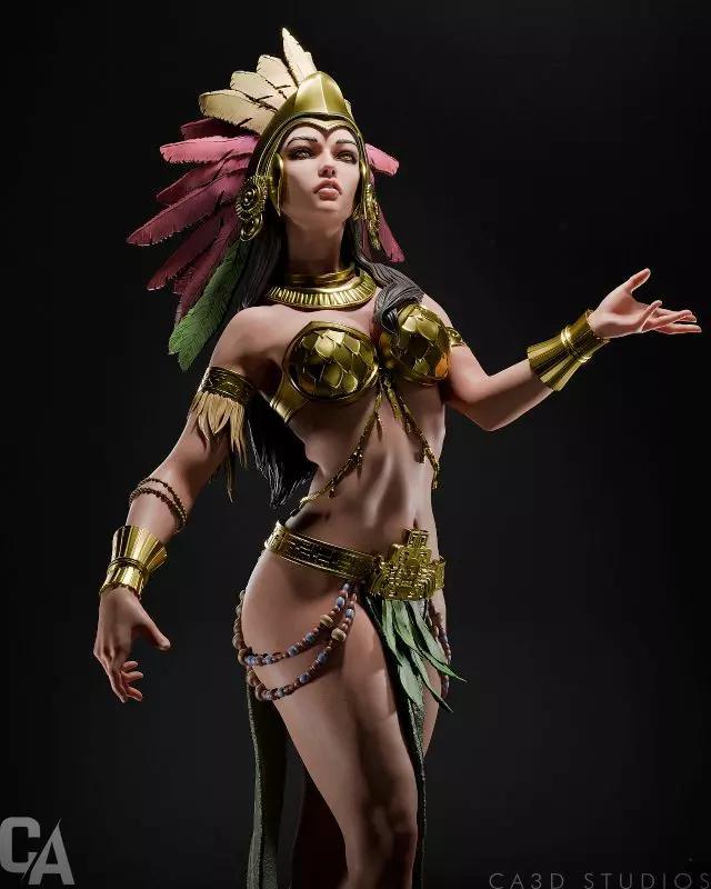 Aztec Godess 3D Print