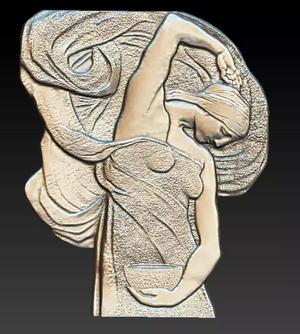 bas-relief of a girl
