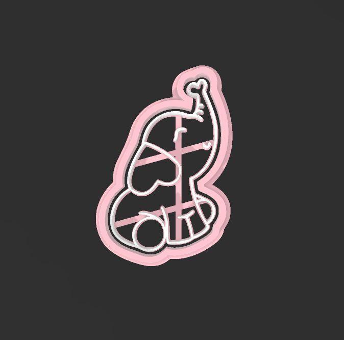 Tender elephant MIni Cortante 5cm