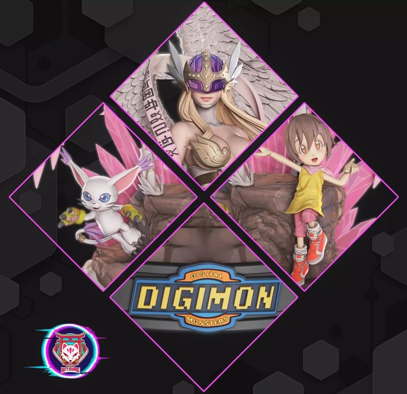 Angewomon digimon figurines