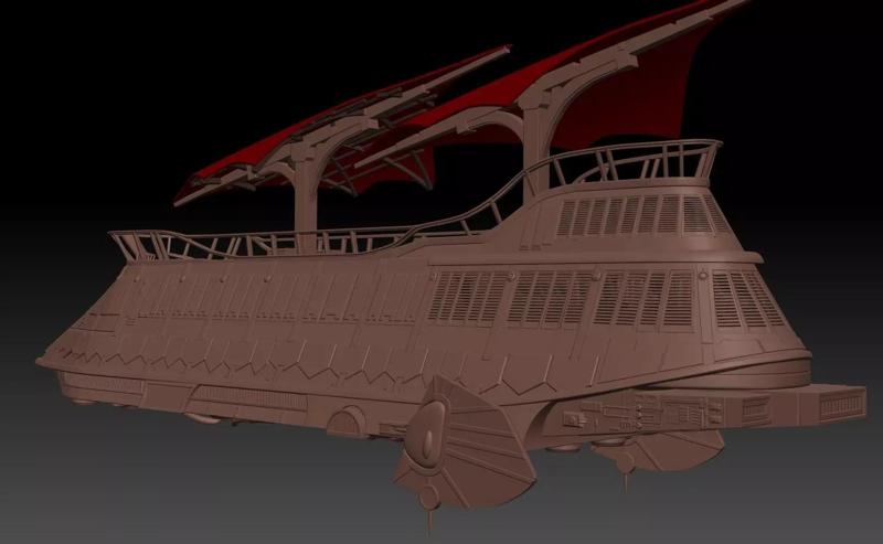 Sail Barge playset diorama vehicle