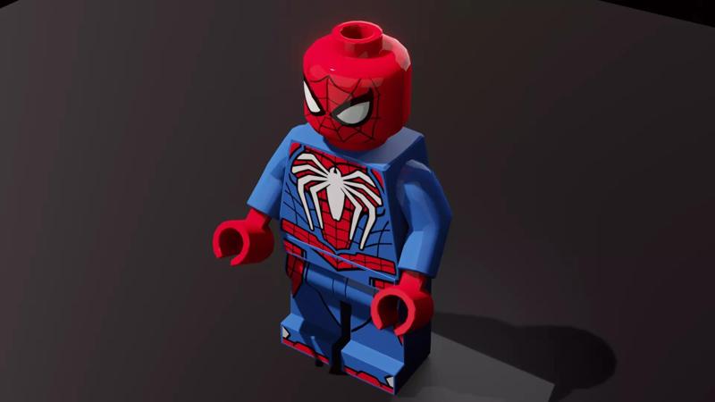 Spiderman Toy Character - Fully Textured 3D Printable Model