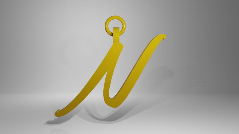 Letter N charm