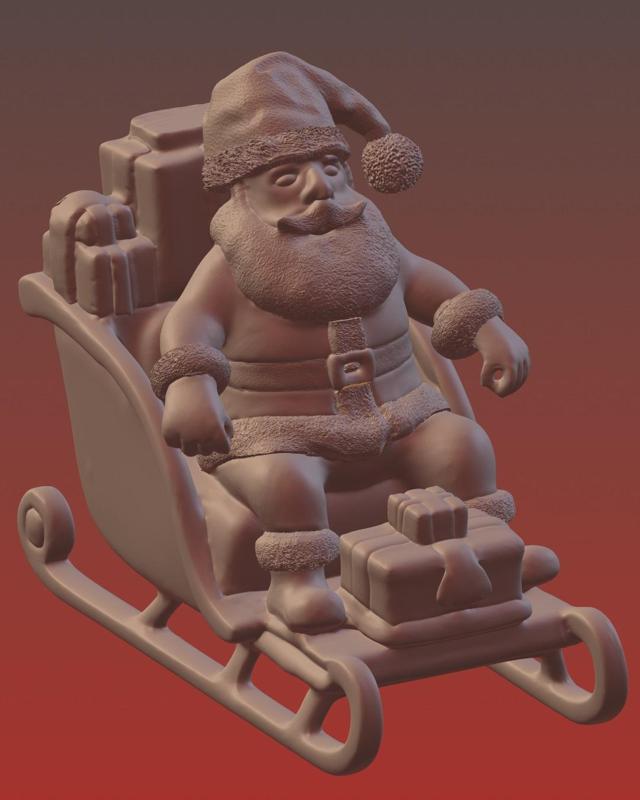 Santa on his sled