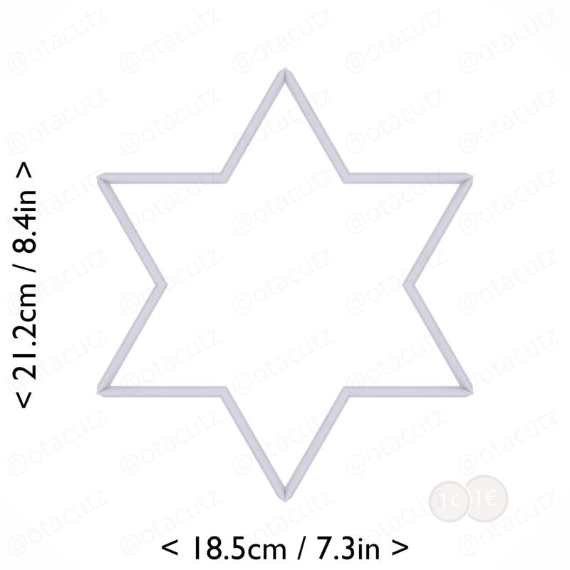 Hexagram Cookie Cutter 8in / 20.3cm