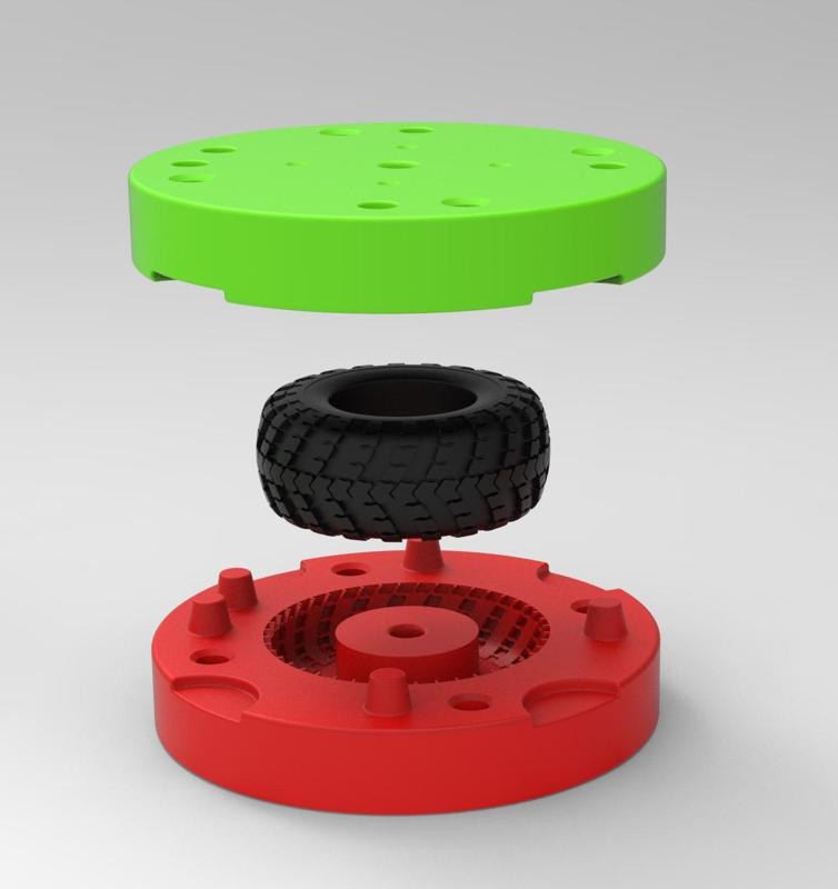 Mold for diecast military KRAZ tire VID-201 Scale 1 to 25