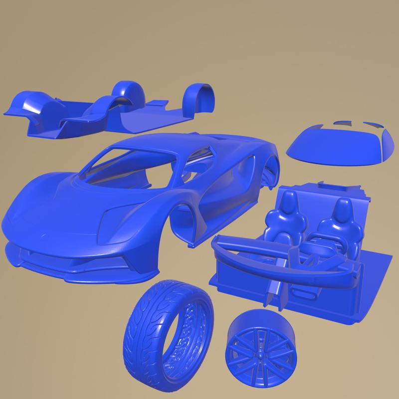 Lotus Evija 2020 PRINTABLE CAR IN SEPARATE PARTS