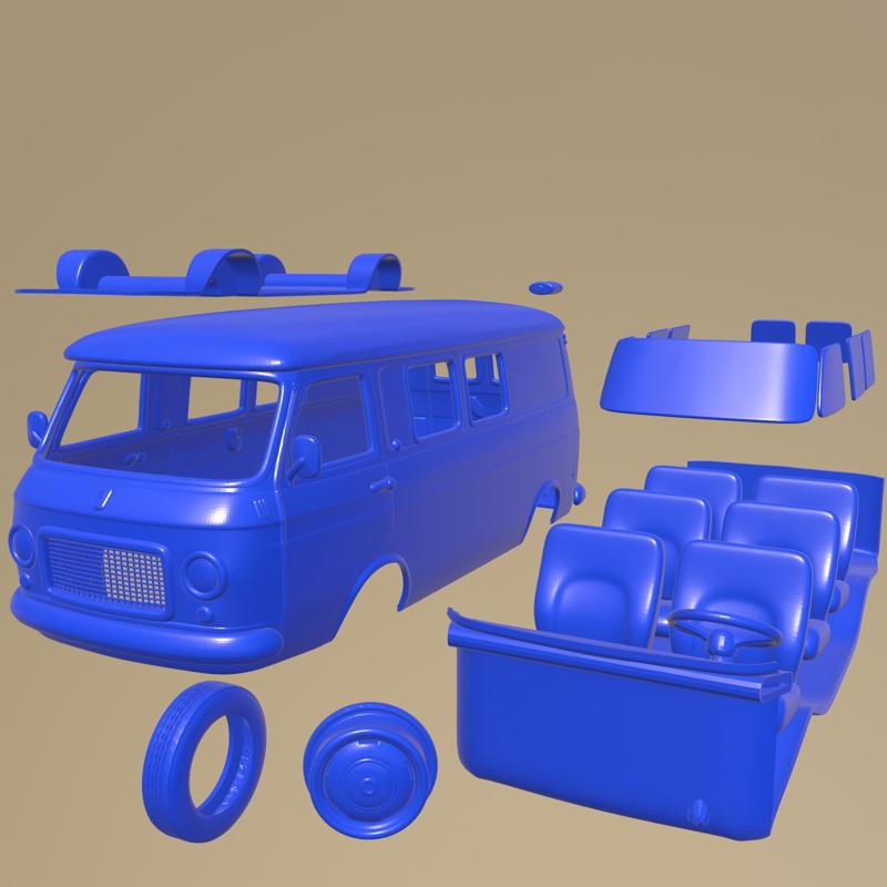 Fiat 238 1968 PRINTABLE CAR IN SEPARATE PARTS