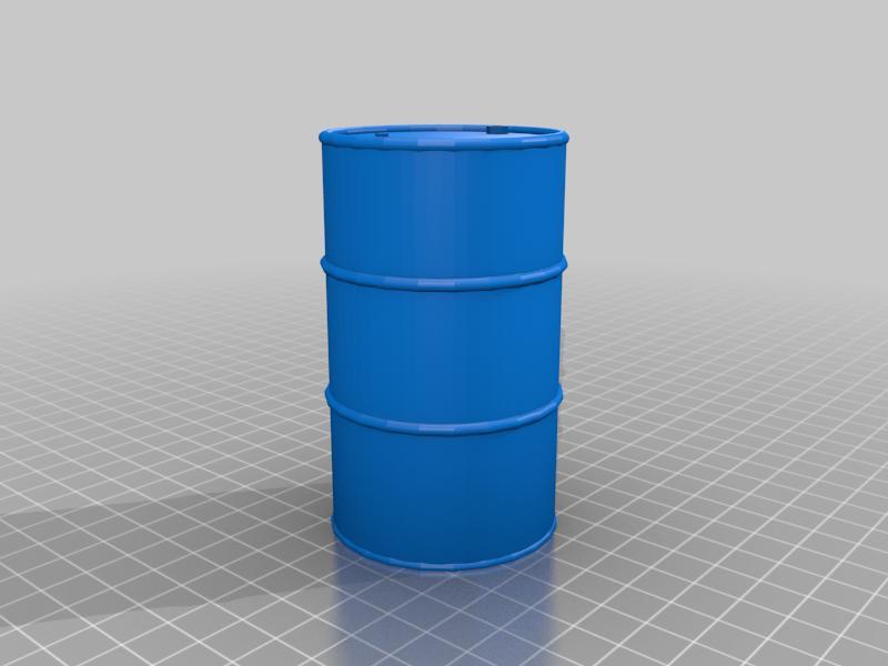 10th Scale 55-Gallon Oil Drum