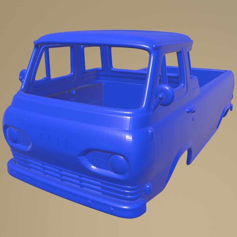 Ford E-Series Econoline Pickup 1963 PRINTABLE CAR BODY