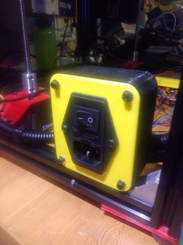 IEC 3 pin socket mount for aluminum extrusion