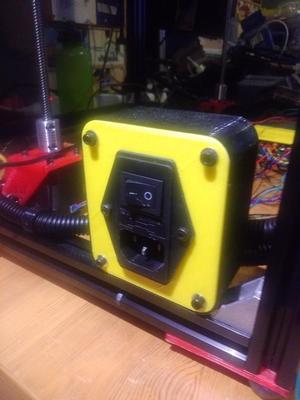 IEC 3 pin socket mount for aluminum extrusion