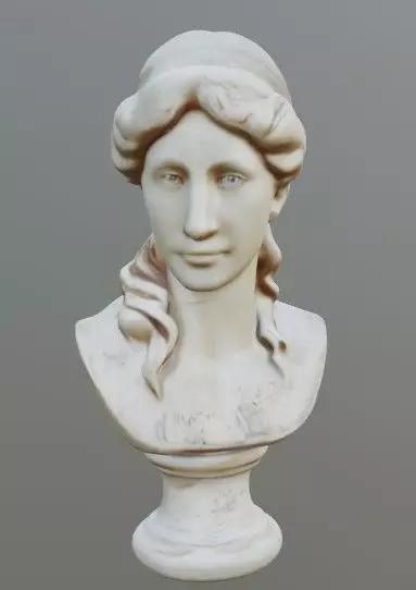 Greek women head statue