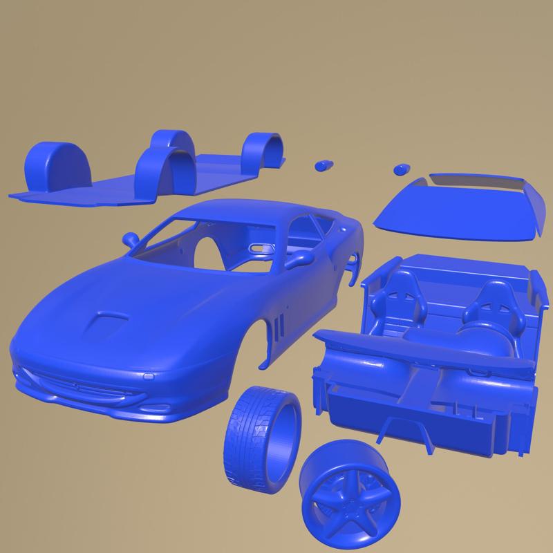 Ferrari 550 Maranello 1996 PRINTABLE CAR IN SEPARATE PARTS