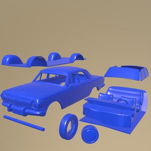 GAZ 24 Volga 1967 PRINTABLE CAR IN SEPARATE PARTS