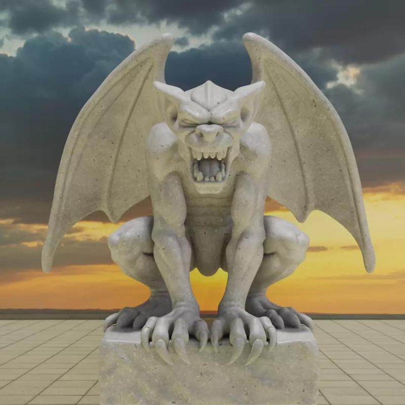 Gargoyle Guardian Statue Stone Printable