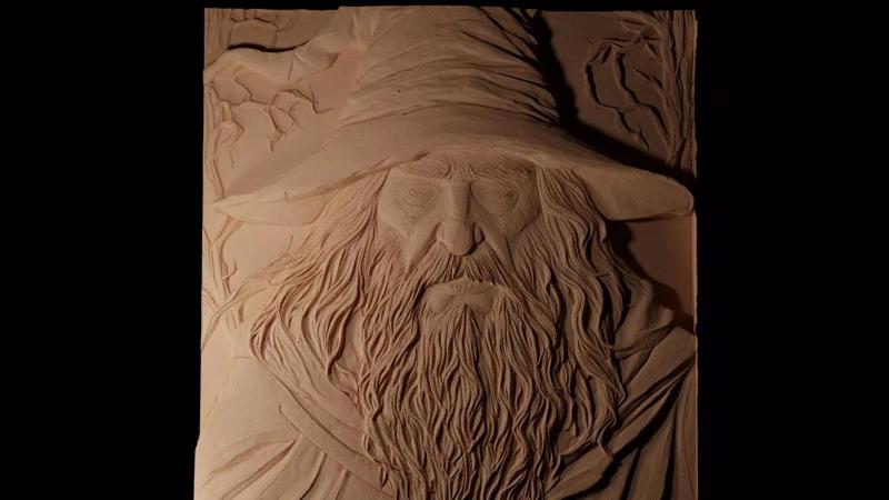 Gandalf Lord Of The Rings CNC 3d Print High Relief Sand Casting