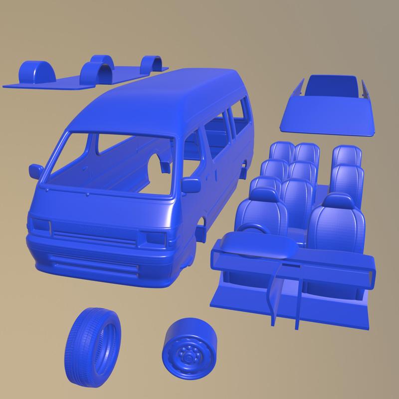 TOYOTA HIACE COMMUTER 1992 PRINTABLE VAN IN SEPARATE PARTS