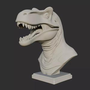 Giganotosaurus Dinosaur Bust 3D STL Printable - Bust 3D STL