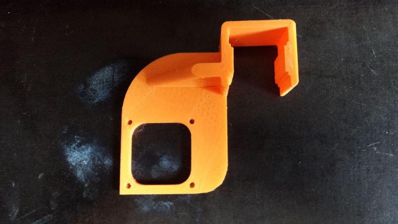 Fan duct/nozzle frame mounting Clip for K8200 / 3Drag