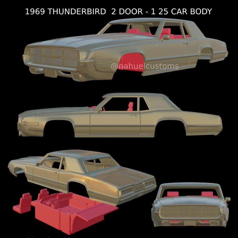 1969 THUNDERBIRD 2 DOOR - 1 25 CAR BODY