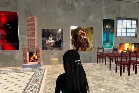 fire place 3d model  with textures 
