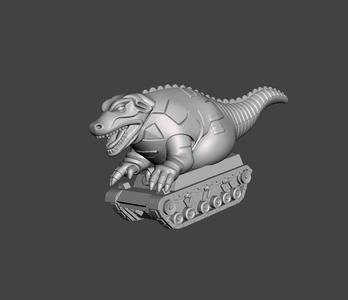FAN ART DINOSAUR TANK KAIJU RETRO SOFUBI