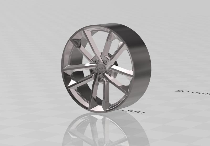 Audi S8 Plus wheels for scale model 1/18 1/24 etc.