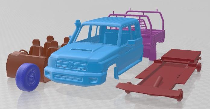 Toyota Land Cruiser J70 DoubleCab Pickup VDJ79 2012 Printable Car