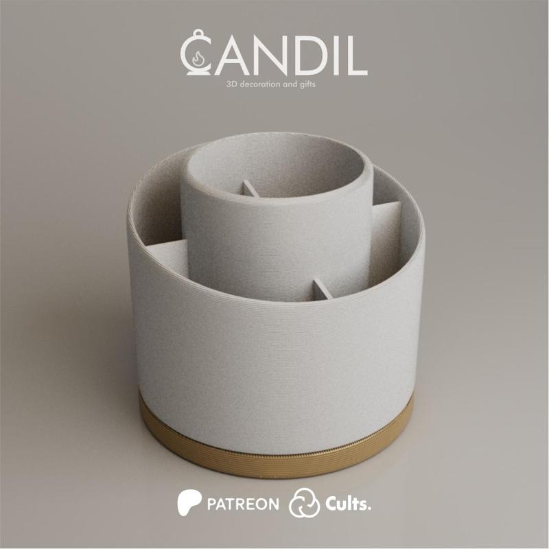 Rotating makeup brushes organizer, vase, container, holder