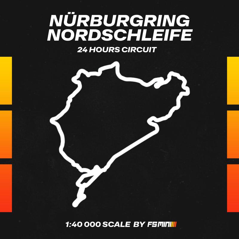 Nürburgring Nordschleife 24h circuit layout | 1:40 000 scale