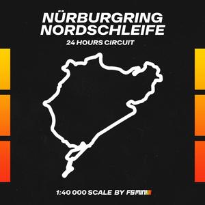 Nürburgring Nordschleife 24h circuit layout | 1:40 000 scale