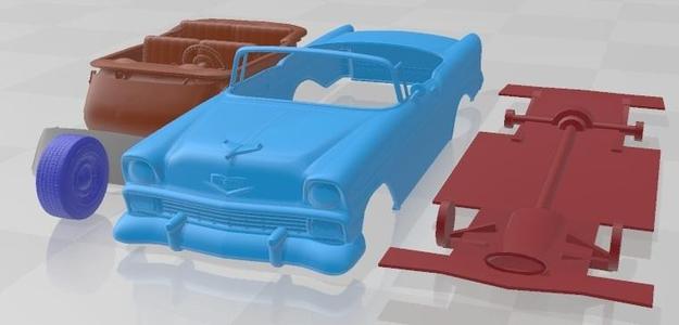 Chevrolet Bel Air 1956 Convertible Printable Car