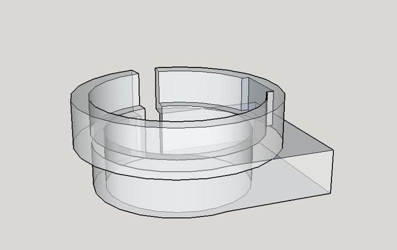 FPV screen mount coupler for Graupner MZ-12
