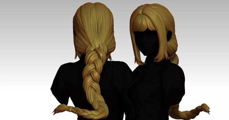 3D Hairstyles for girl V111