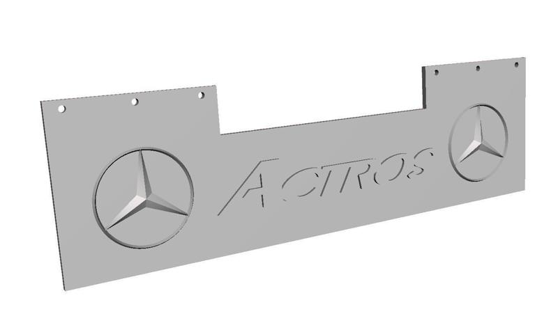 TAMIYA MUDFLAP MERSEDES ACTROS REAR LONG