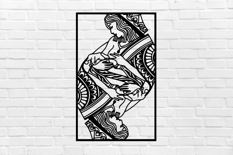 WALL DECORATION casino carte reine