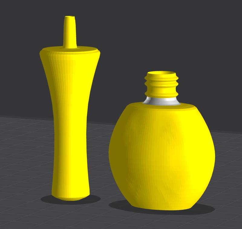 NAIL POLISH BOTTLE AND COVER NO SUPPORT NEEDED NAILS