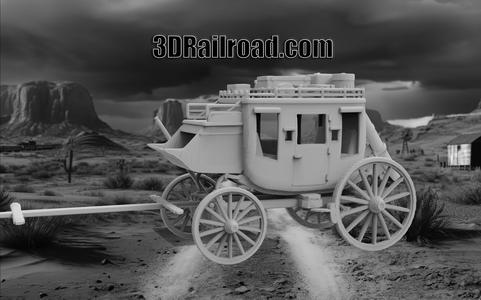 Model Railroad - HO Scale - Stage Coach . Wild West