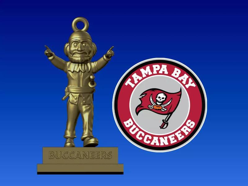 NFL- Mascot Hanging Figurine Tampa Bay Buccaneers - 3D print