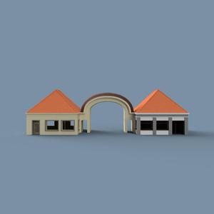 Model of the Gmünd camp gate - scale 1:87 (H0)